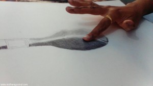 For wide areas, you can use your fingers to do shading