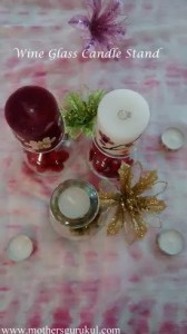 wine glass candle stand