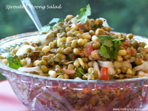 Sprouted moong salad