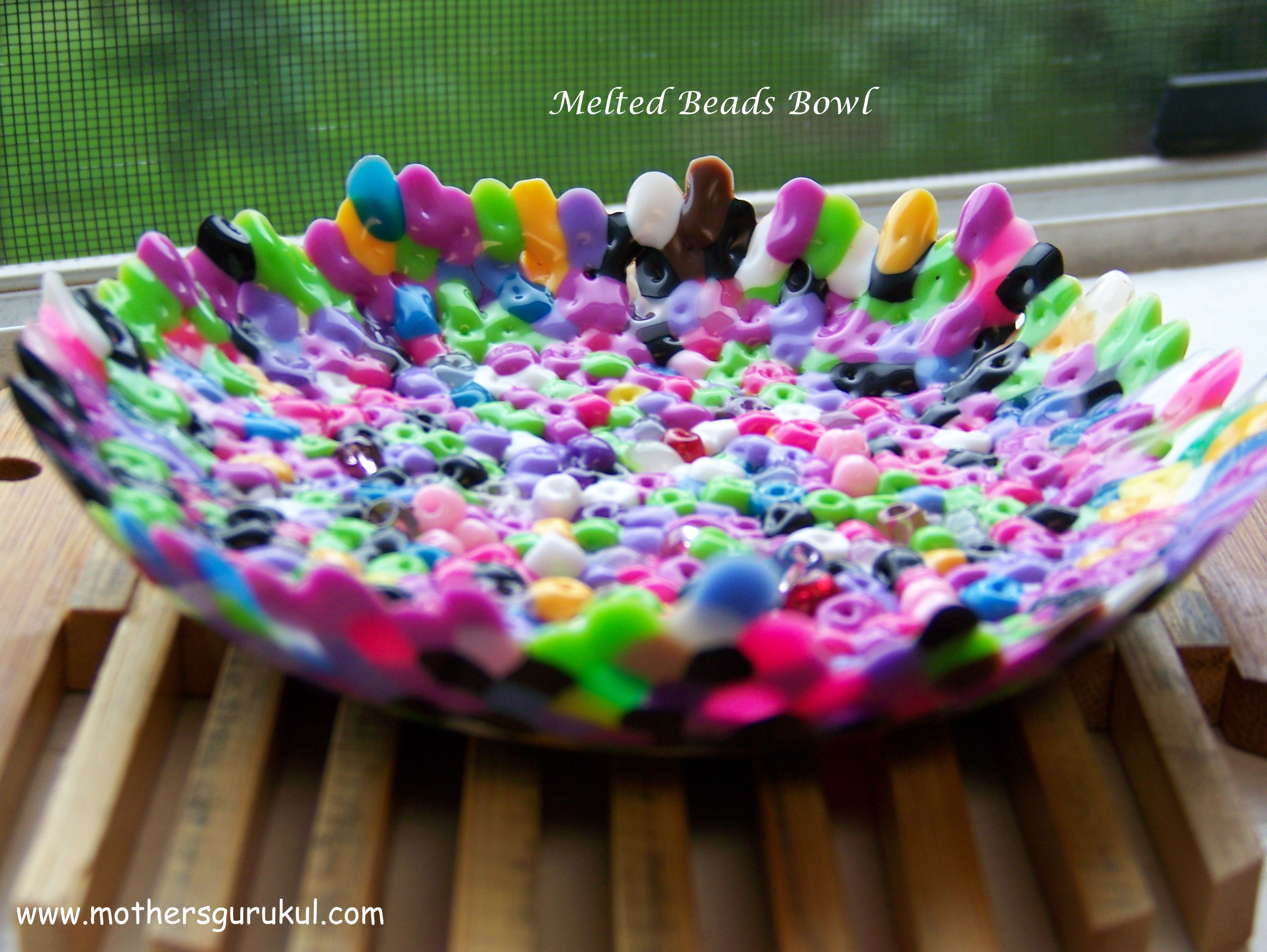 melted beads bowl
