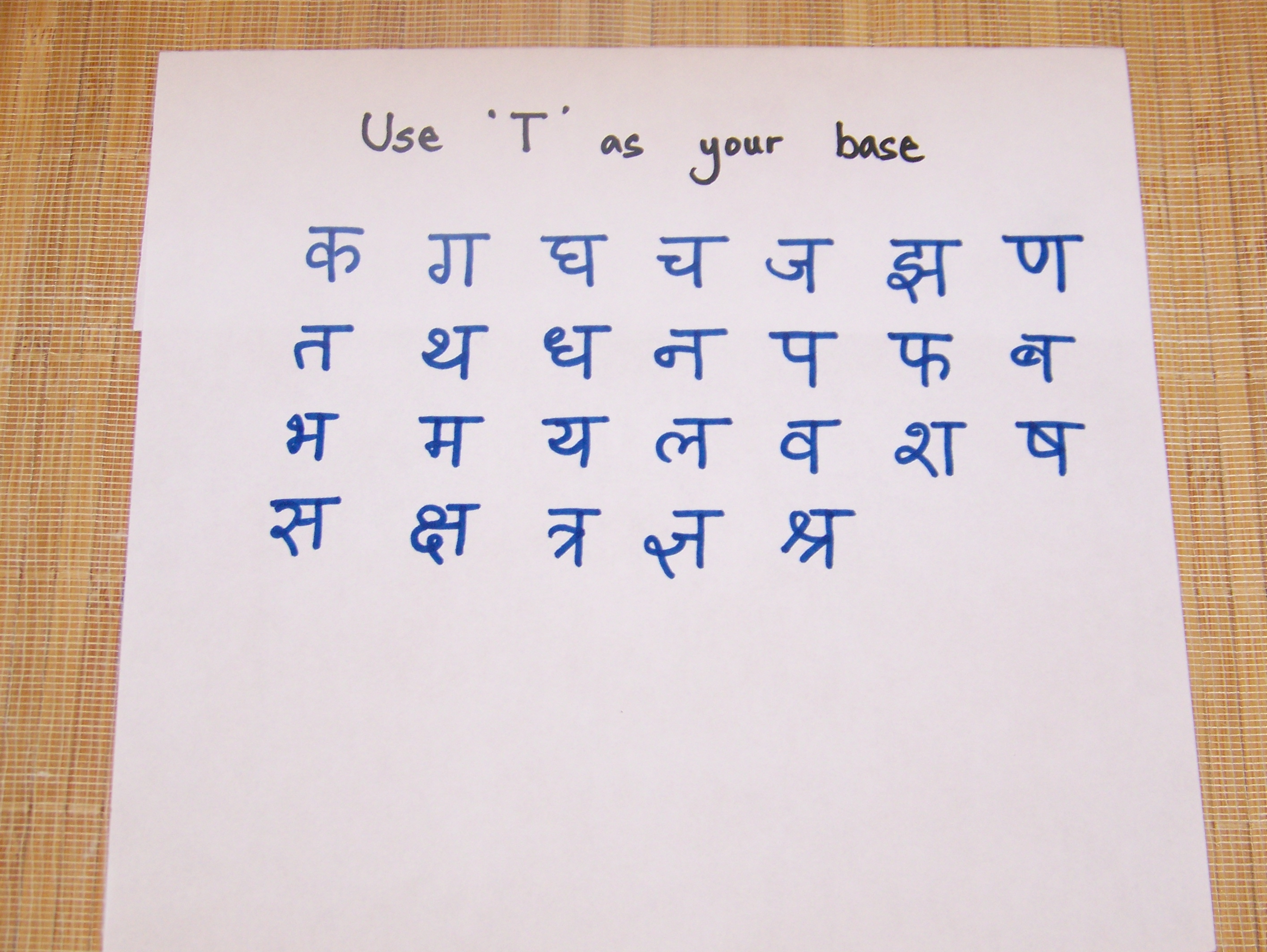 Learning To Write Hindi