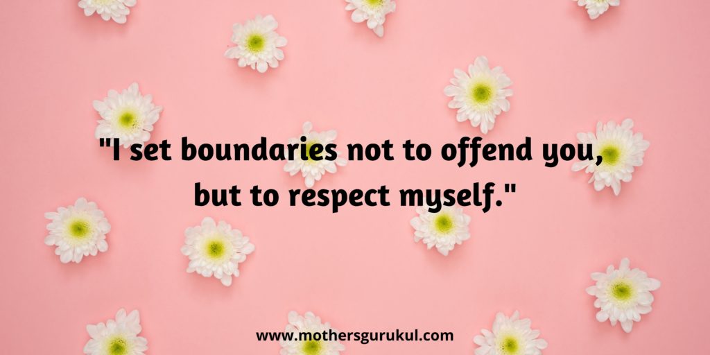 How to define boundaries and handle its consequences