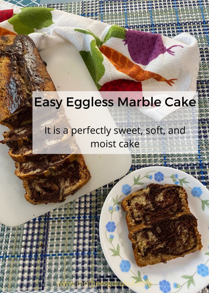 Easy Eggless Marble Cake